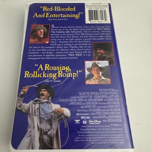 Walt Disney Tall Tale the unbelievable adventure VHS tape - Picture 2 of 7